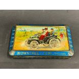 A very rare Edwardian Rowntree's of York chocolate tin, with an image of a Veteran or early