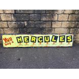 A decorative and contemporary oil on board, advertising Hercules Bicycles, 72 x 14"..