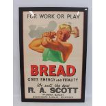 A Scott Bread pictorial advertisement for the Premier Bakery, Devonshire Avenue Southsea, 21 1/2 x