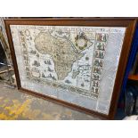 A very large map of Africa, 1669 design, well framed, 72 3/4 x 53".