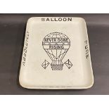 A rare Balloon Yeast rectangular serving dish, with an image of a balloon to the centre, 13 1/2 x 17