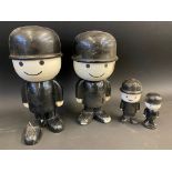 Four Homepride 'Fred' advertising figures, all of different manufacture and material, including