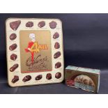 A Kunzle Chocolates pictorial showcard, 10 x 12" plus a Kunzle box for 'City' assorted chocolates.