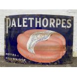 A large Palethorpes' Royal Cambridge sausages pictorial enamel sign, by Imperial Enamel, 72 x 48".
