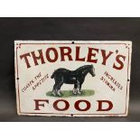 A Thorley's horse food pictorial enamel sign, of rare small size, small areas of professional