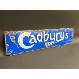 A small Cadbury's Cocoa enamel strip sign, with tree logo lower left, 24 x 6".