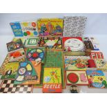 A collection of early board games, some in excellent condition.