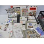 A quantity of stamps in albums plus loose plus first day covers and ephemera.