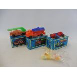 Rosor Novelties - three boxed models, a petrol tanker, a crane truck and a racing car.