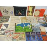 A selection of original circa 1950s silk Ordnance Survey and other maps plus a complete of card