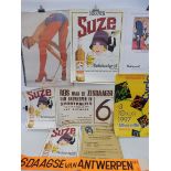 A quantity of mixed posters including cycling and cognac related.
