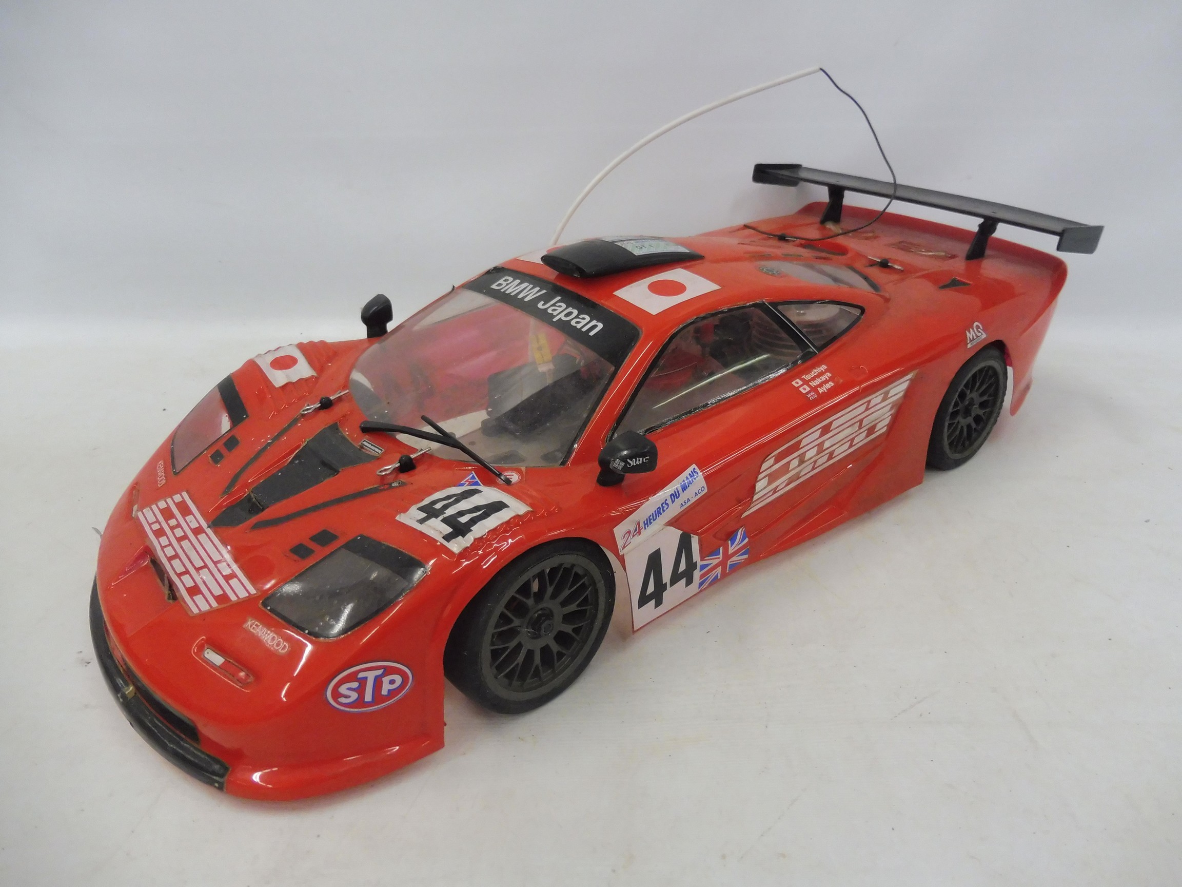 A Kyosho BMW 24HR Le Mans sports car 1997 race, on a twin alloy chassis 2WD fitted with a GS11X