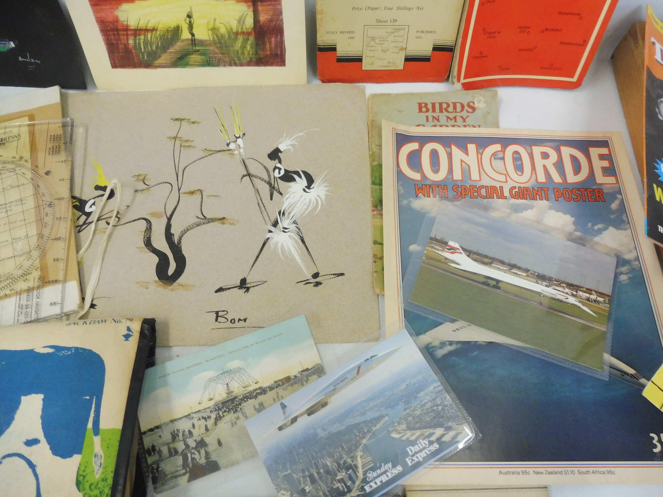 A selection of original circa 1950s silk Ordnance Survey and other maps plus a complete of card - Image 5 of 5