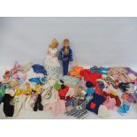 A collection of Barbie dolls and accessories.