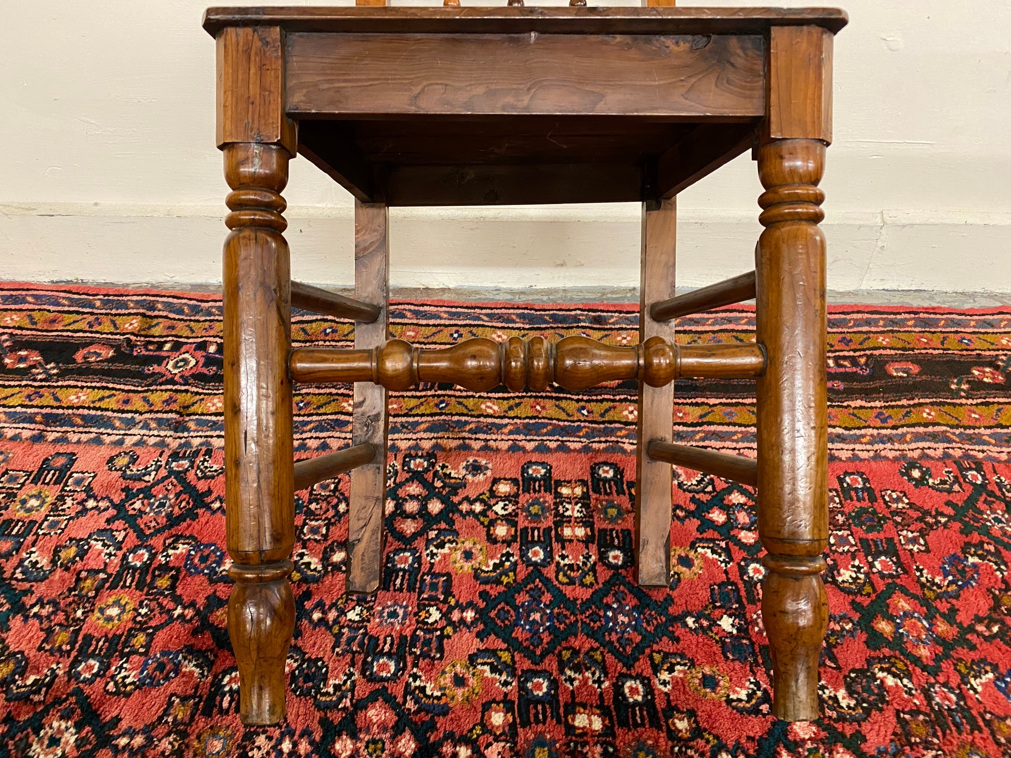 A 19th Century estate made solid yew wood single chair. - Image 4 of 11