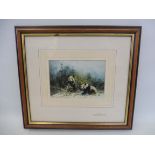 A small framed and glazed David Shepherd print of two pandas, signed in pencil by the artist to