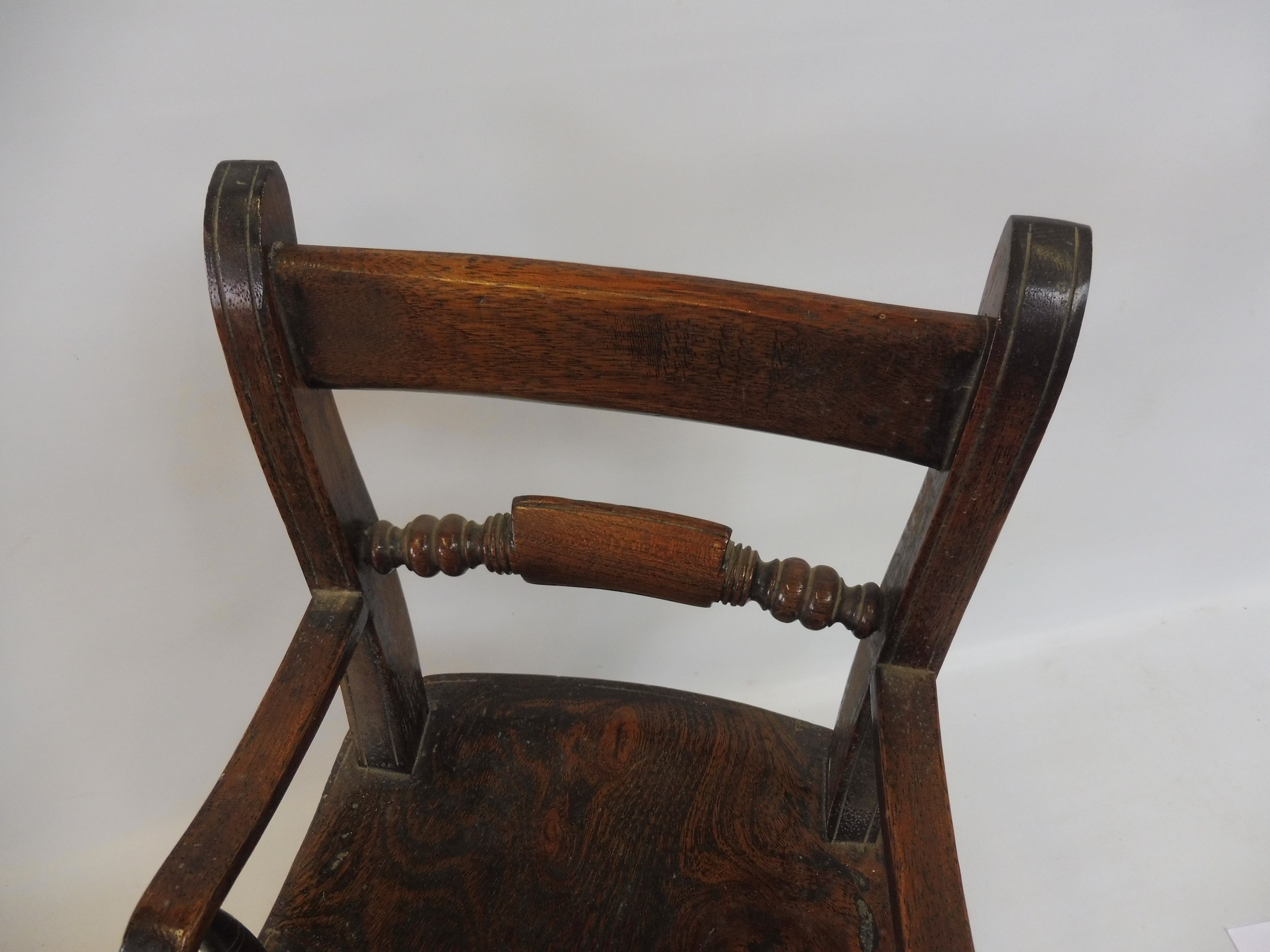 An elm seated child's Oxford style armchair. - Image 2 of 7