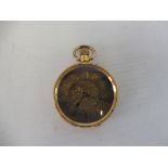 An 18K gold pocket watch, 39.9g overall, in a Wales & McCulloch London retailer's box.