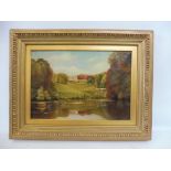A. MENDUM - Prior Park, Bath, oil on canvas, gilt framed, 26 x 20".