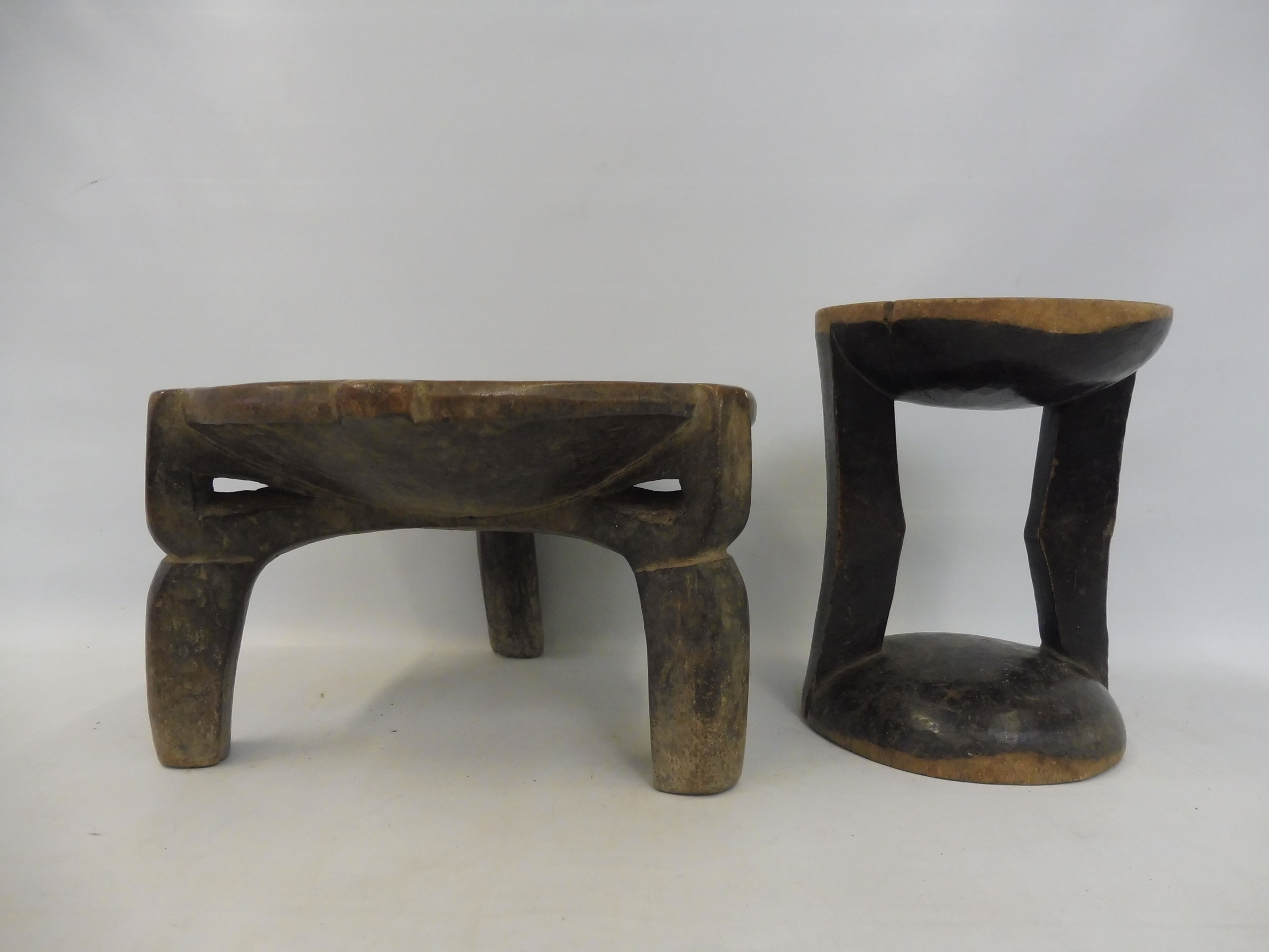 Two 19th Century tribal stools. - Image 2 of 11