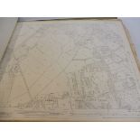 A very large scale 'Interscrew' binder containing ordnance survey sheets edition of 1920 and