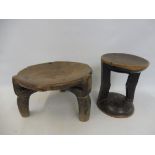 Two 19th Century tribal stools.
