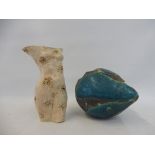 Two Art Pottery sculptures.