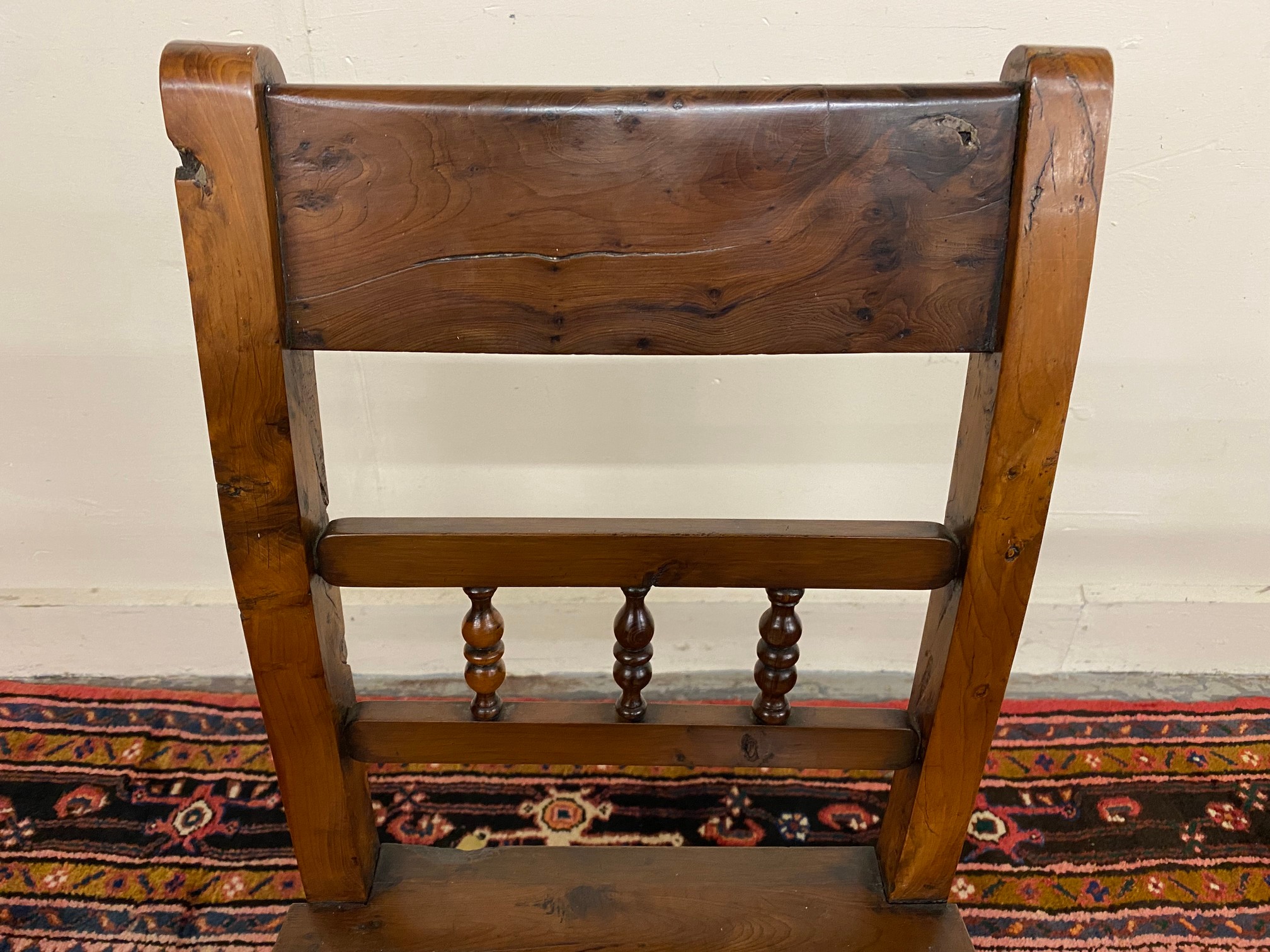 A 19th Century estate made solid yew wood single chair. - Image 3 of 11