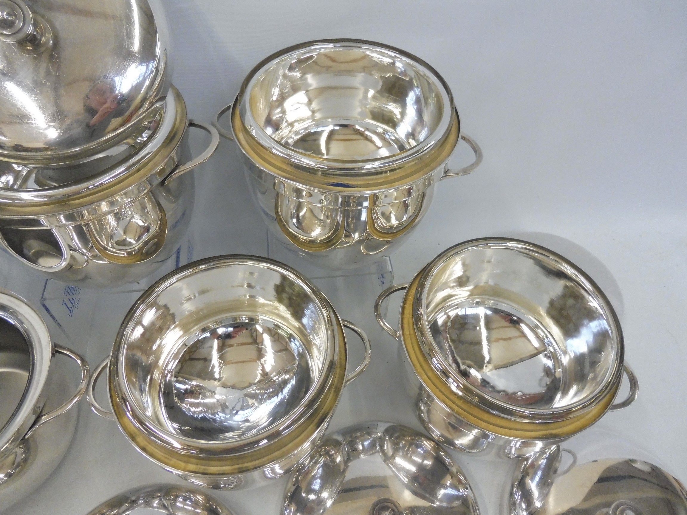 Seven good quality silver plated ice buckets. - Image 2 of 4