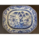 A 19th Century Chinese blue and white platter.