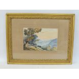 COPLEY FIELDING (attributed to) - landscape scene, watercolour in a gilt frame, 19 1/4" x 14 3/4".