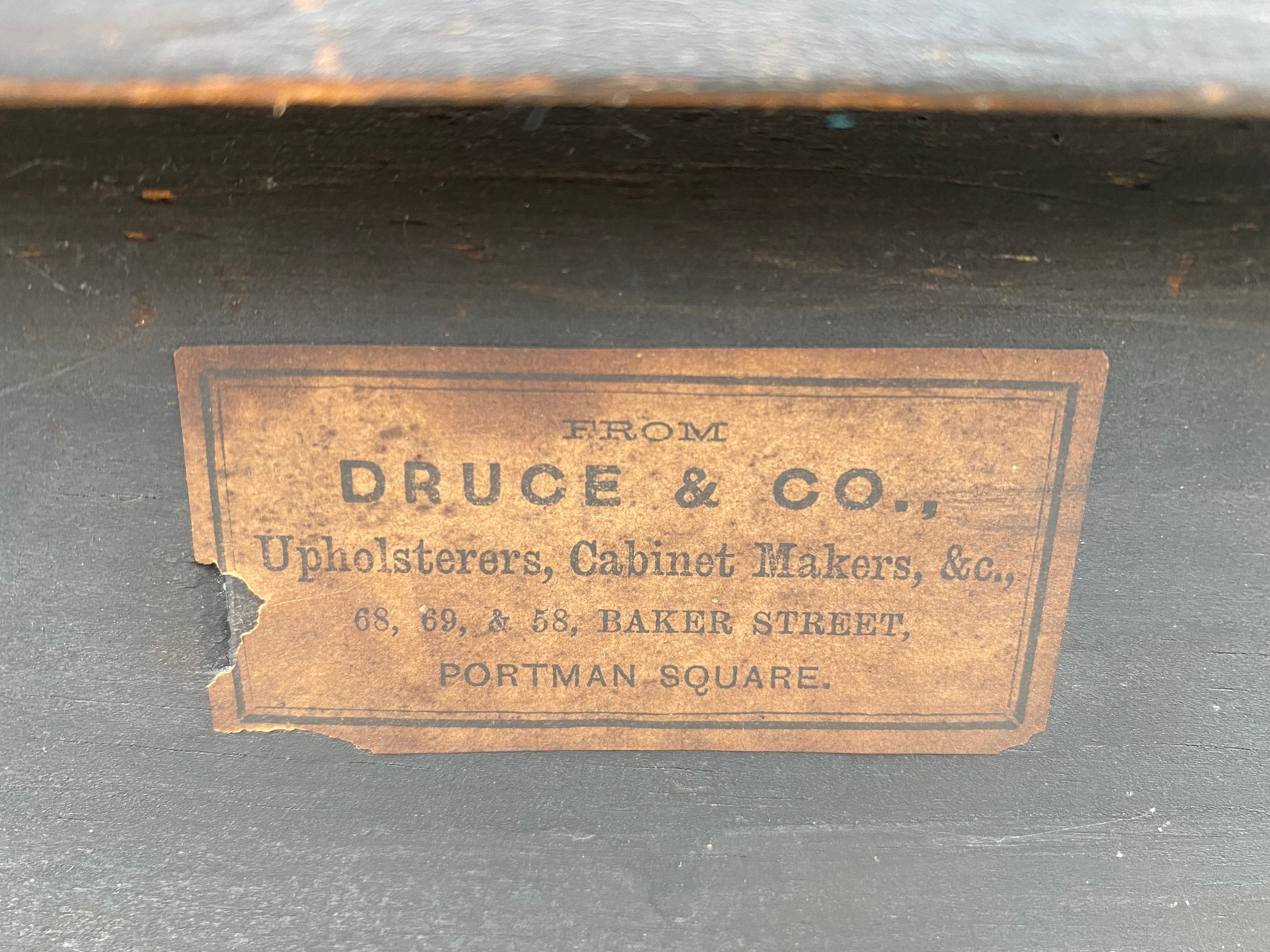 A 19th Century ebonised and brass mounted pier cabinet, with retailer's label to the back for - Image 8 of 9