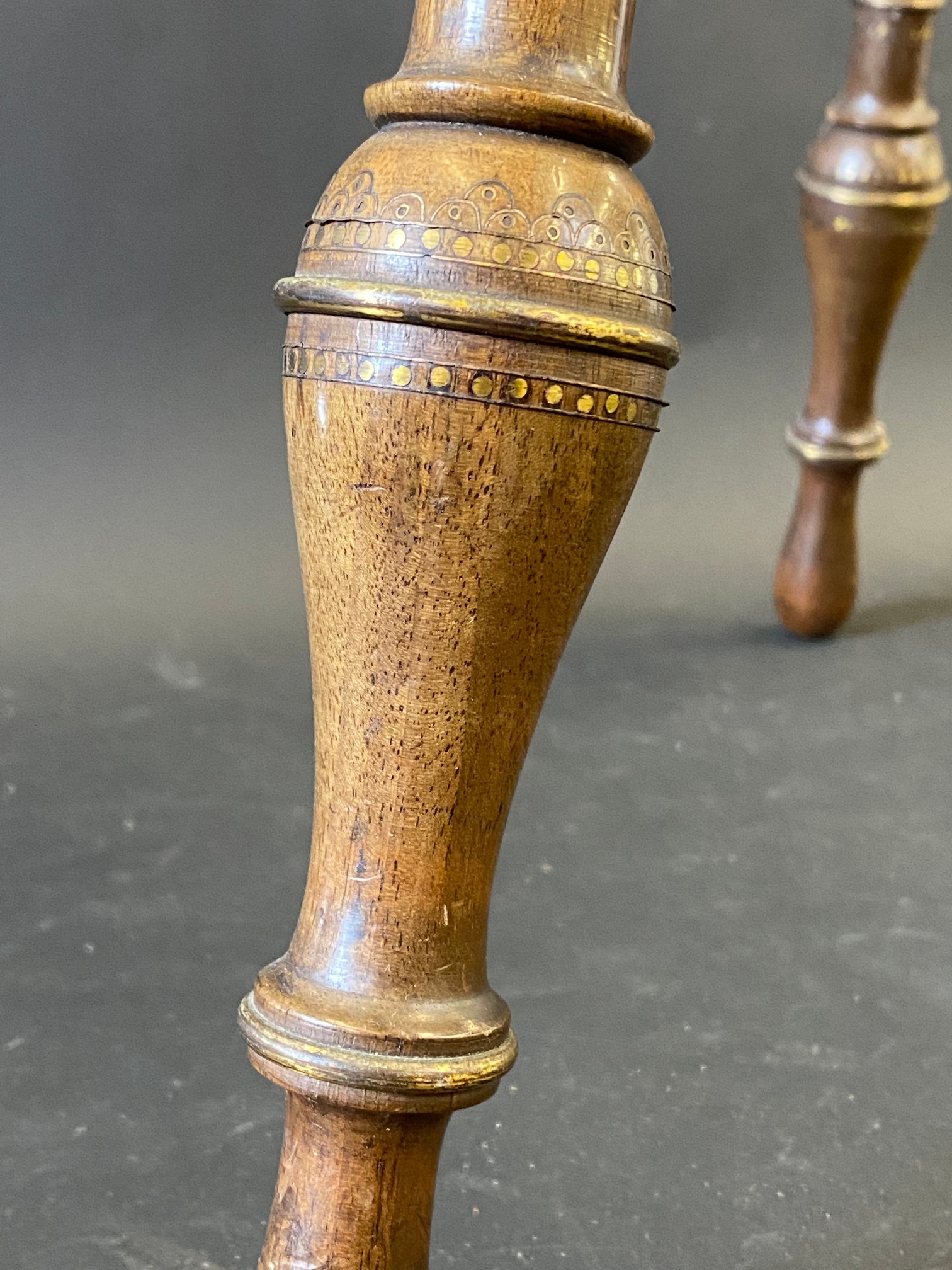 A very good quality 19th Century Moorish heavily inlaid circular occasional table raised on three - Image 8 of 9