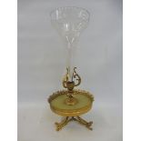 A gilt metal epergne stand of high quality.