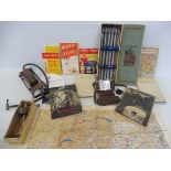 A small group of collectables including two volumes on Chippenham, silk and other maps, an Air Way