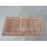 A late 19th/early 20th Century rug, 94 x 49".