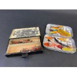 A Hardy Bros. Ltd rectangular fly box with some contents plus a second Hardy fly box with contents.