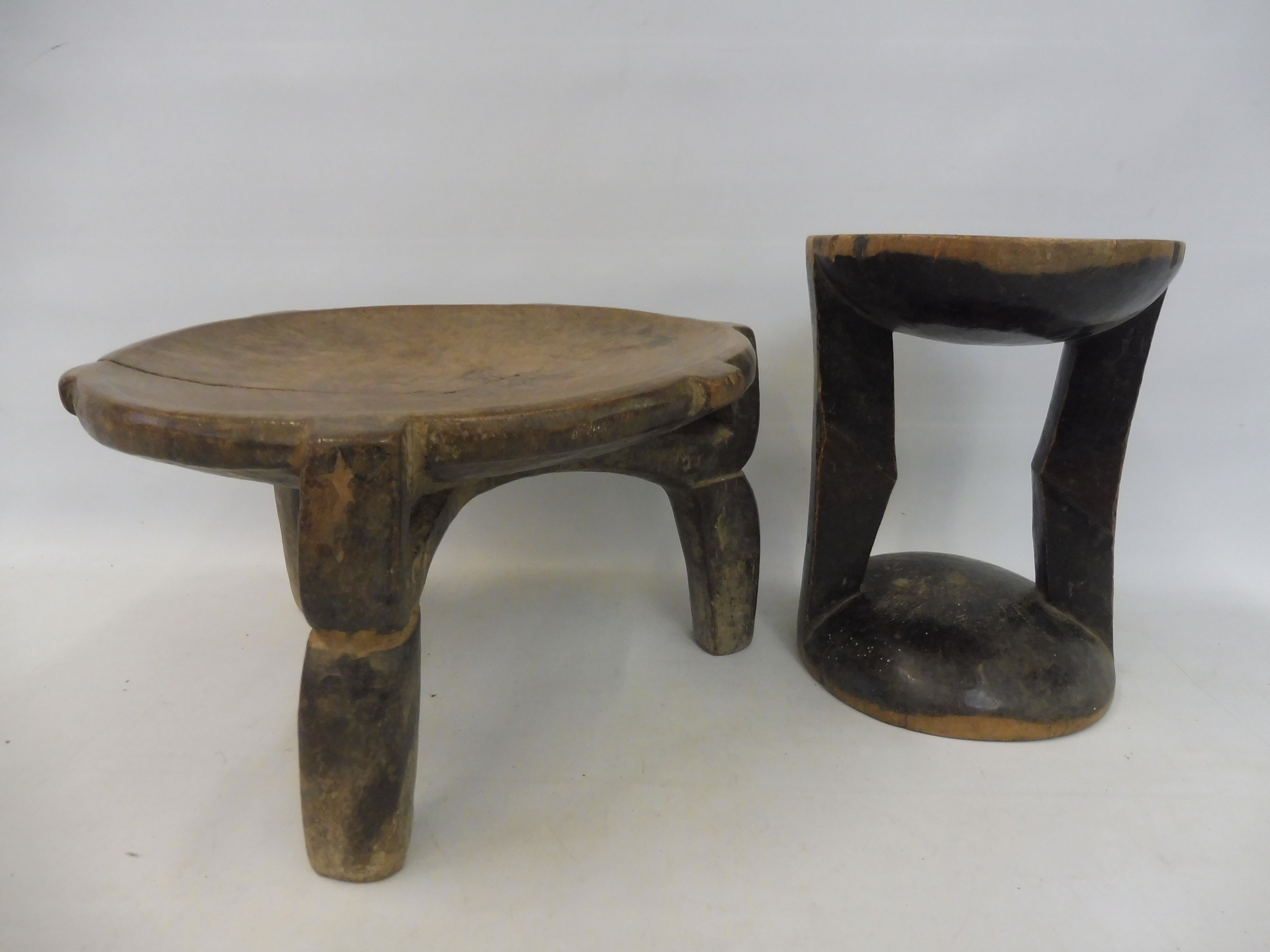 Two 19th Century tribal stools. - Image 5 of 11