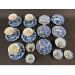 A selection of 19th Century Chinese blue and white ceramics including teabowls etc.