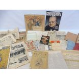 A mixed group of ephemera including cookery related, an honourable discharge certificate 1916,