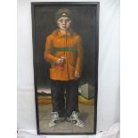 DAVID HOSIE - 'Urban Youth', Edinburgh 1993, an original artwork, details to verso, 27 3/4 x 58".