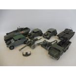 A small selection of military die-cast to include German Kubelwagon, assault guns etc.