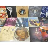 A mixed batch of LPs including David Bowie, John Lord, Bowie and Prince picture discs, The Who,