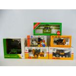 Six boxed agricultural and industrial models.