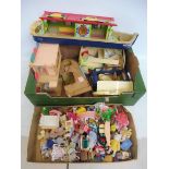 A large selection of Sylvanian to include a barge, many accessories, figures etc.