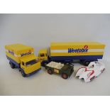 Two Weetabix promotional heavy hauliers, and two others.