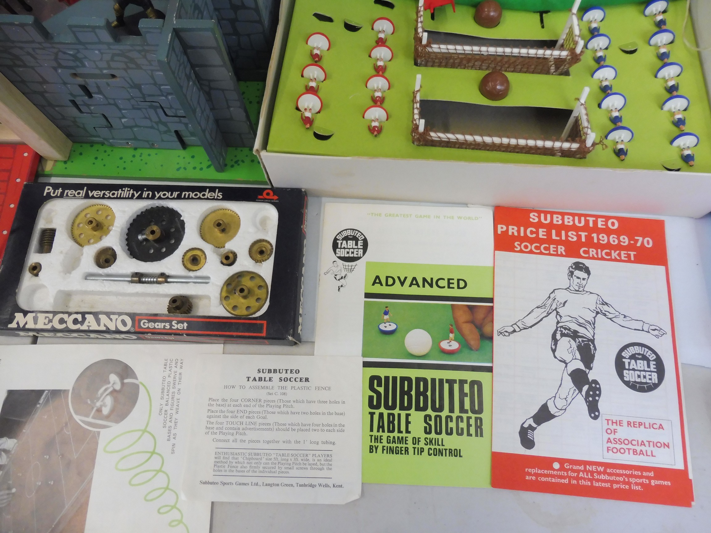 A varied selection of toys to include Lego, an early Wild West gun, a Lego builders set, Subbuteo - Image 4 of 13
