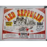 A contemporry Led Zepplin poster, Earls Court, excellent rolled condition.