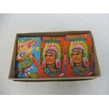 A circa 1950s trade pack box full of transfer picture books, space, wild west etc.