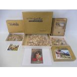 Victory plywood jigsaw puzzles, to include Floral Glories, Horses Grazing etc.